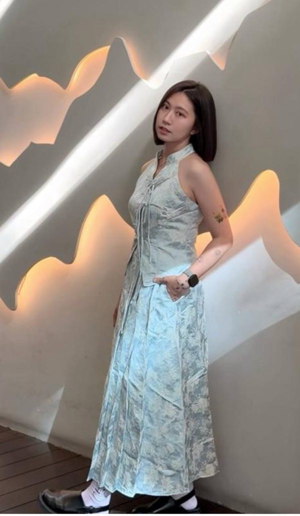 CN13 新中式马面裙旗袍套装 🩵